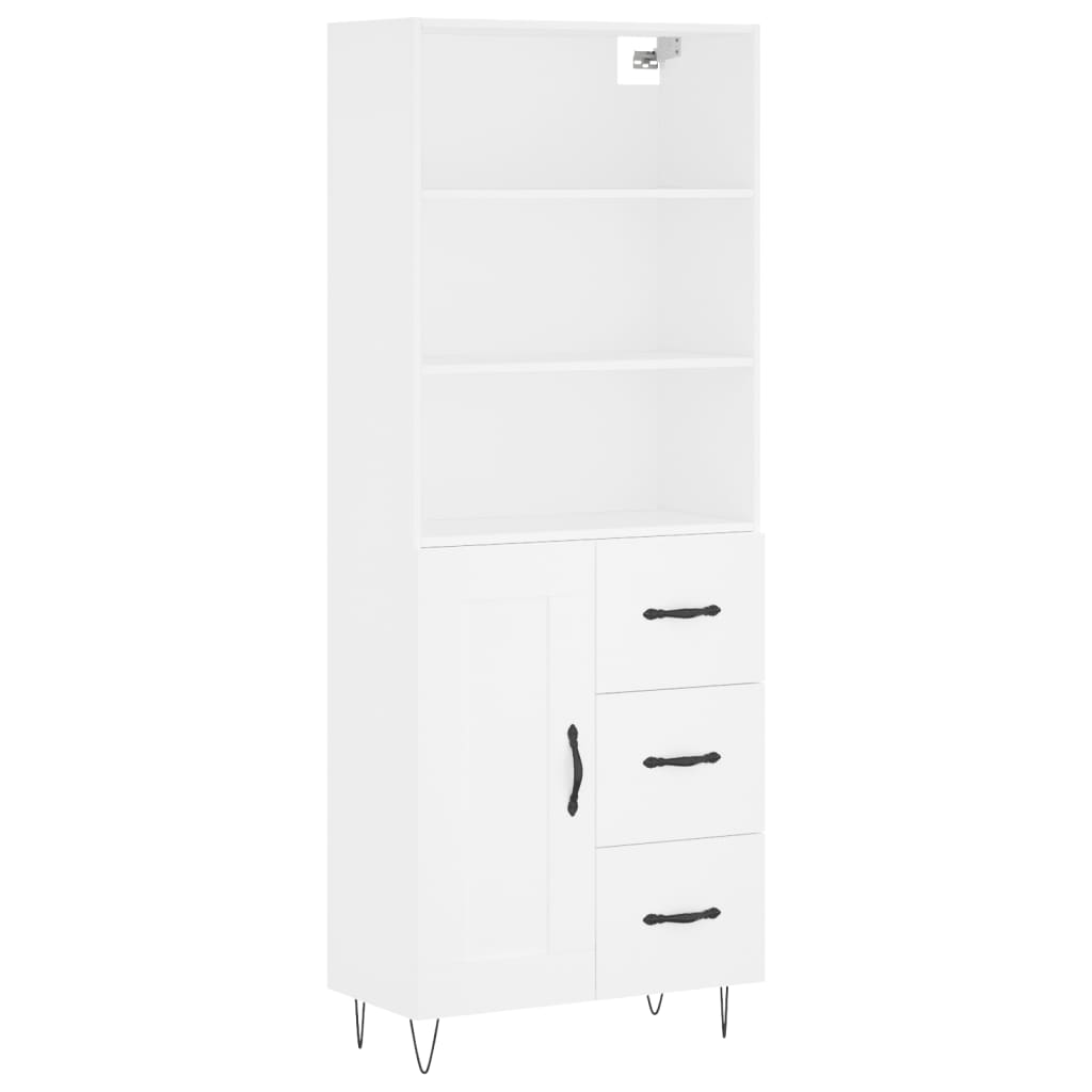 vidaXL Highboard White 69.5x34x180 cm Engineered Wood