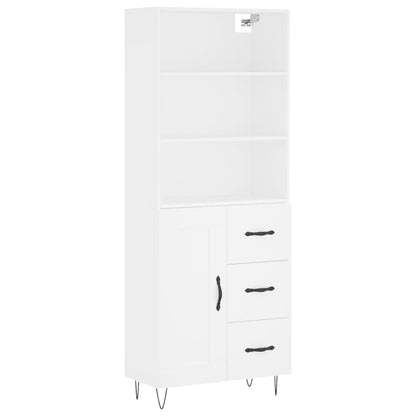 vidaXL Highboard White 69,5x34x180 cm Engineered Wood