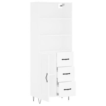 vidaXL Highboard White 69,5x34x180 cm Engineered Wood