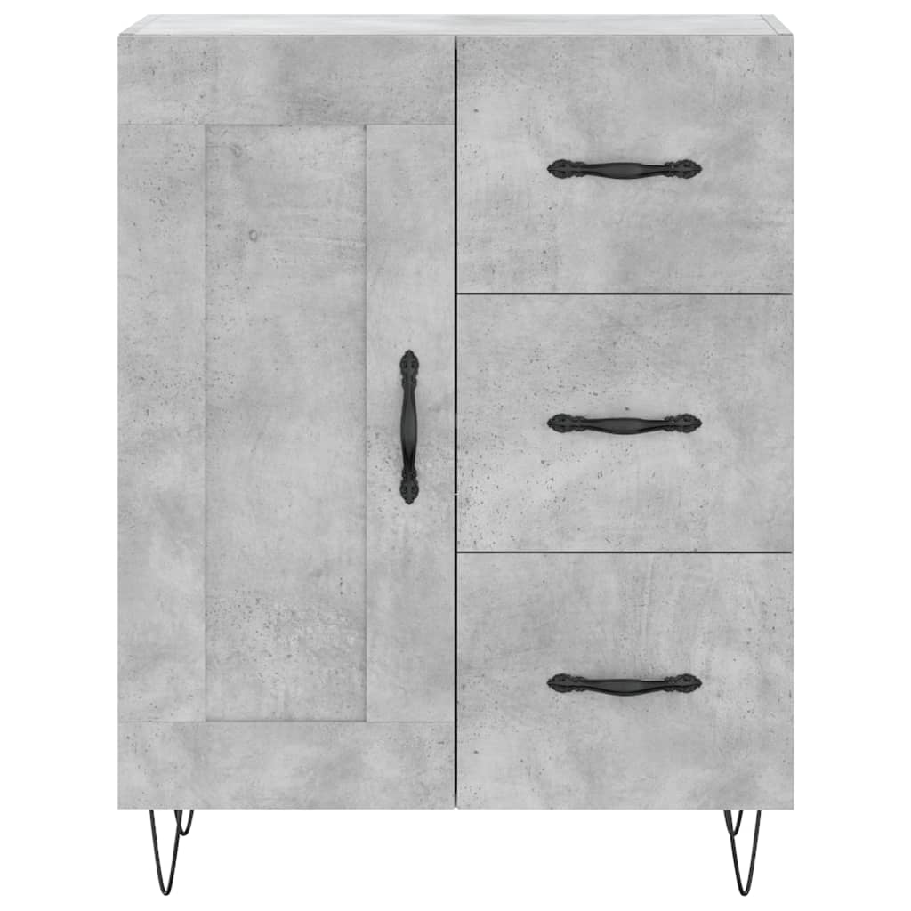 vidaXL Highboard Concrete Grey 69,5x34x180 cm Engineered Wood