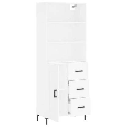 vidaXL Highboard White 69,5x34x180 cm Engineered Wood