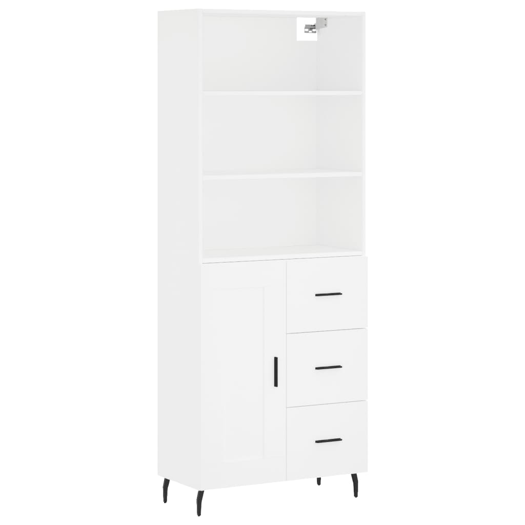 vidaXL Highboard White 69,5x34x180 cm Engineered Wood