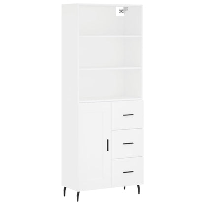 vidaXL Highboard White 69,5x34x180 cm Engineered Wood