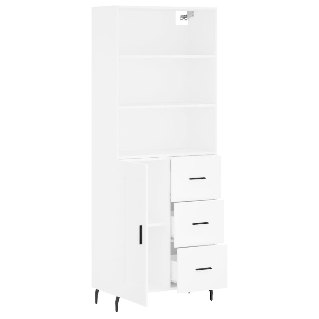 vidaXL Highboard White 69,5x34x180 cm Engineered Wood
