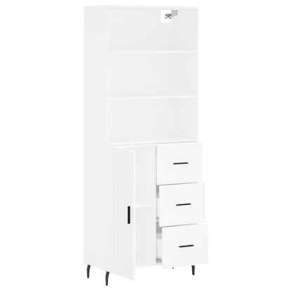 vidaXL Highboard White 69,5x34x180 cm Engineered Wood