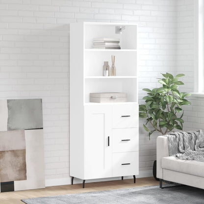 vidaXL Highboard White 69,5x34x180 cm Engineered Wood