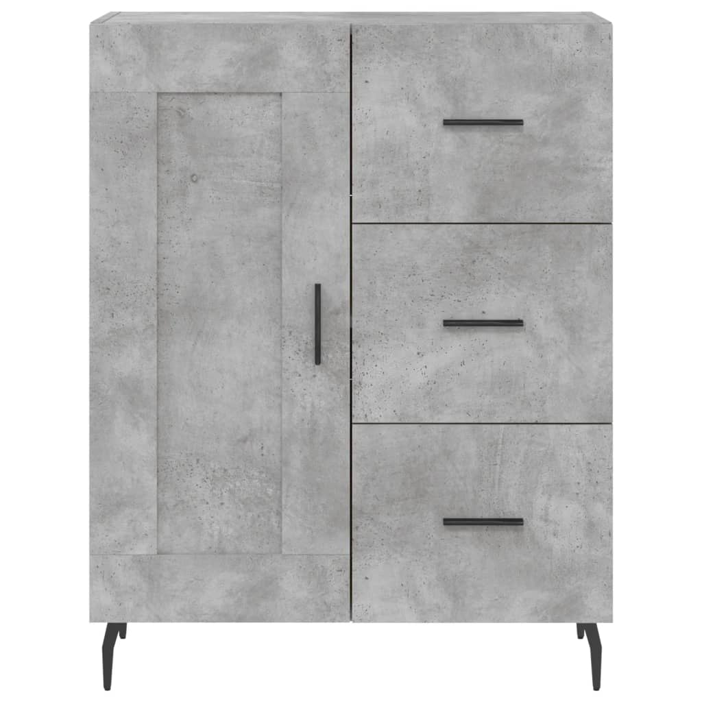 vidaXL Highboard Concrete Grey 69,5x34x180 cm Engineered Wood