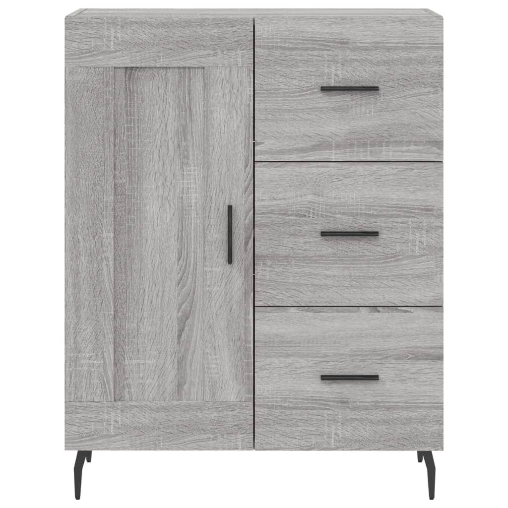 vidaXL Highboard Grey Sonoma 69,5x34x180 cm Engineered Wood