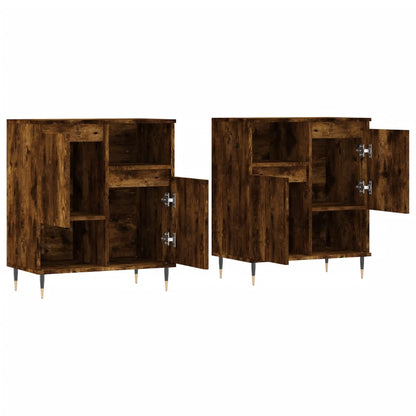 vidaXL Sideboards 2 pcs Smoked Oak Engineered Wood
