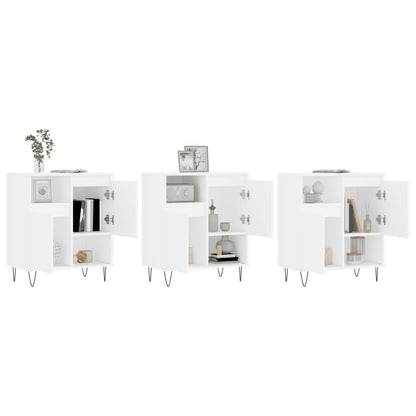 vidaXL Sideboards 3 pcs White Engineered Wood