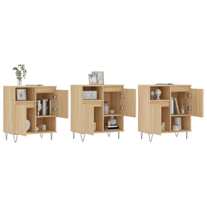 vidaXL Sideboards 3 pcs Sonoma Oak Engineered Wood