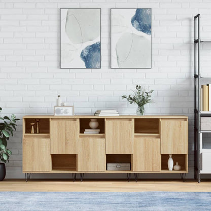 vidaXL Sideboards 3 pcs Sonoma Oak Engineered Wood