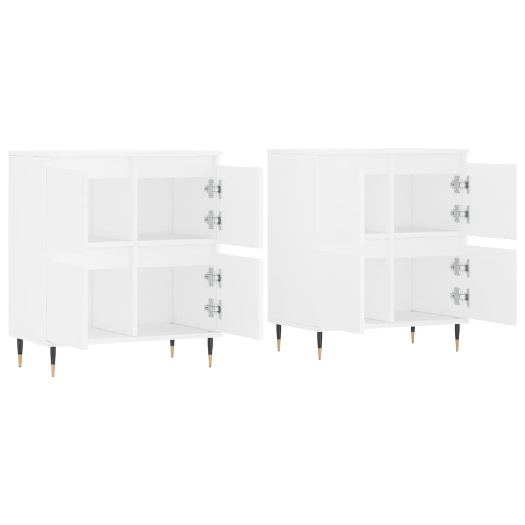 vidaXL Sideboards 2 pcs White Engineered Wood