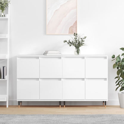 vidaXL Sideboards 2 pcs White Engineered Wood