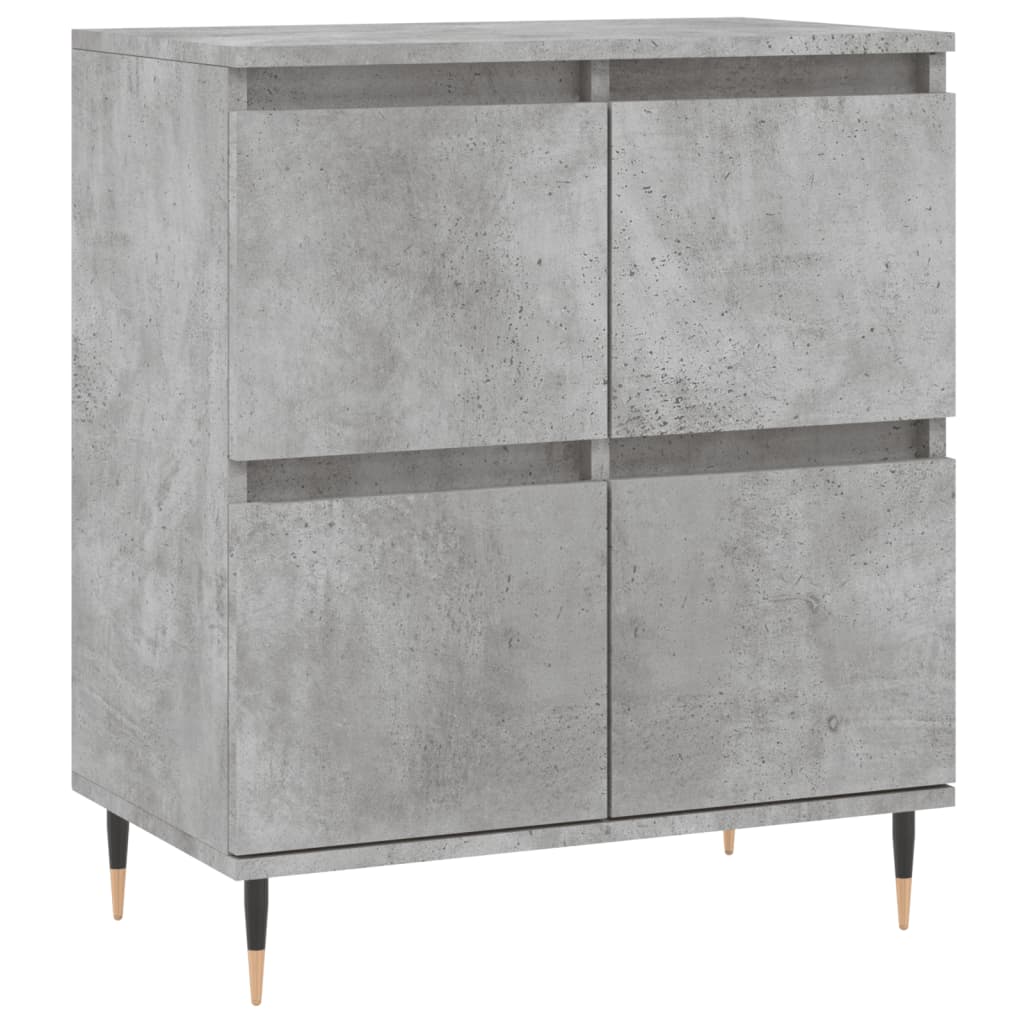 vidaXL Sideboards 2 pcs Concrete Grey Engineered Wood