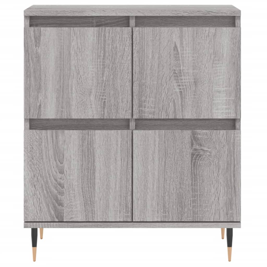 vidaXL Sideboards 2 pcs Grey Sonoma Engineered Wood