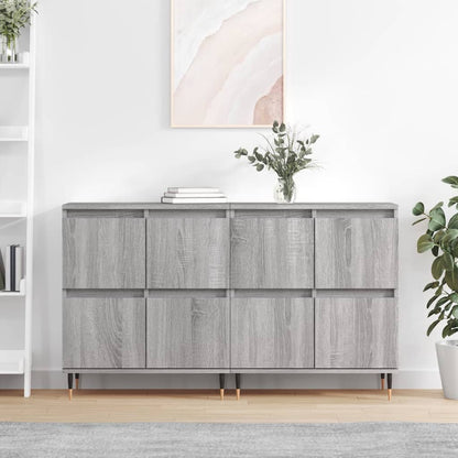 vidaXL Sideboards 2 pcs Grey Sonoma Engineered Wood