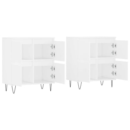 vidaXL Sideboards 2 pcs White Engineered Wood