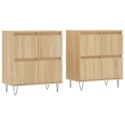 vidaXL Sideboards 2 pcs Sonoma Oak Engineered Wood