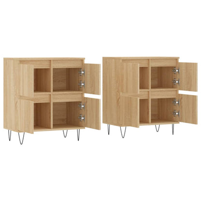 vidaXL Sideboards 2 pcs Sonoma Oak Engineered Wood