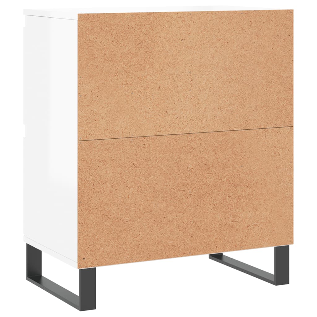 vidaXL Sideboards 2 pcs High Gloss White Engineered Wood
