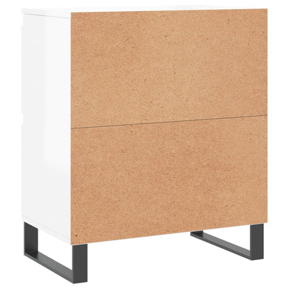 vidaXL Sideboards 2 pcs High Gloss White Engineered Wood