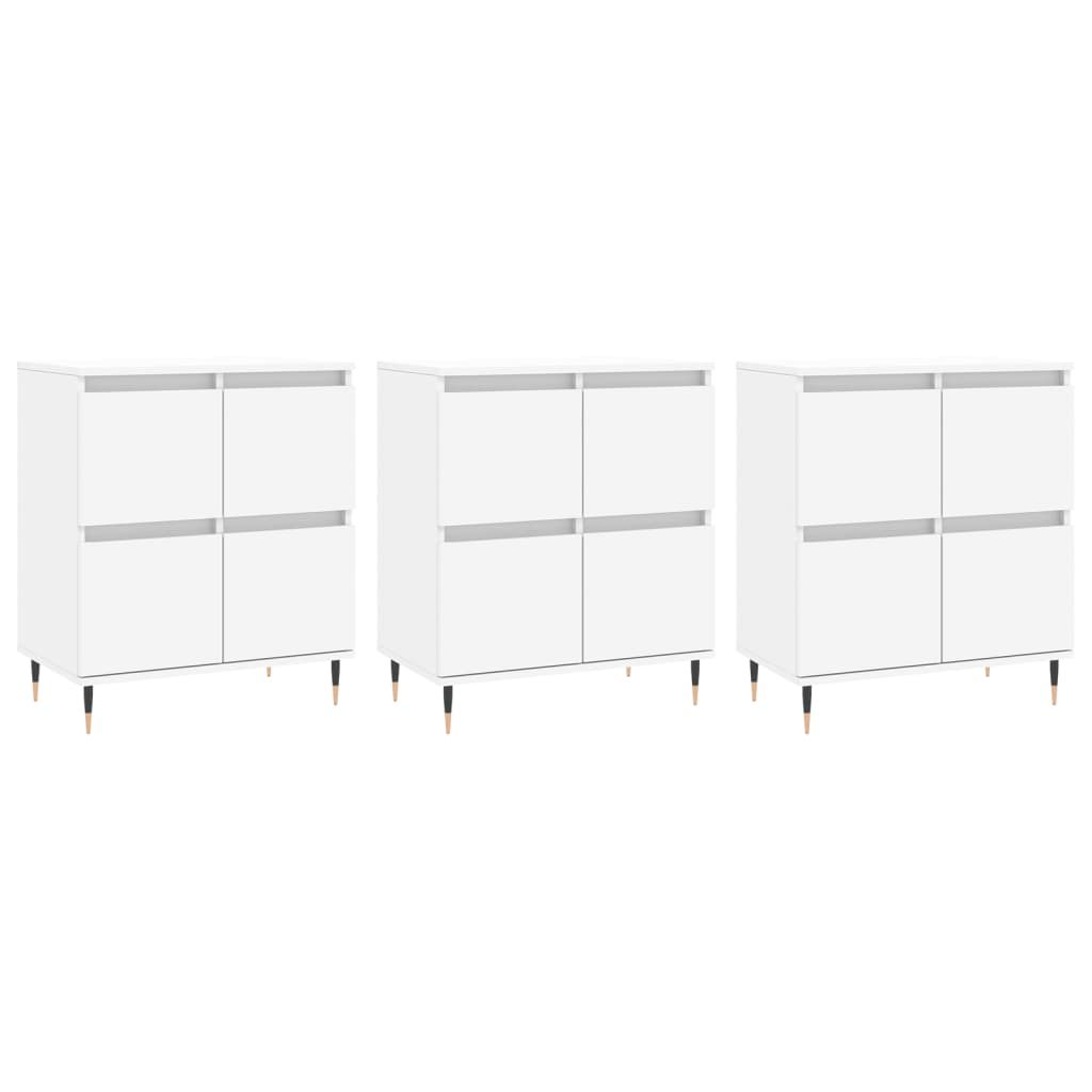 vidaXL Sideboards 3 pcs White Engineered Wood