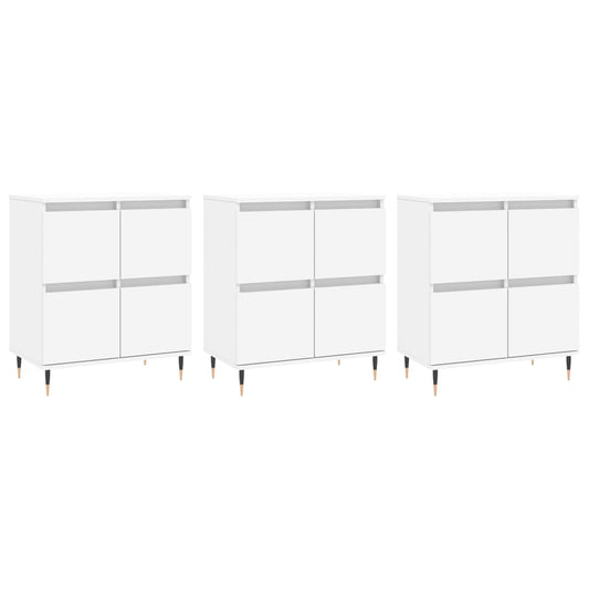 vidaXL Sideboards 3 pcs White Engineered Wood