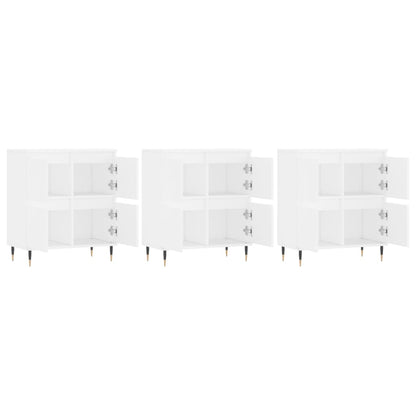 vidaXL Sideboards 3 pcs White Engineered Wood
