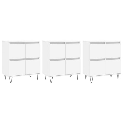 vidaXL Sideboards 3 pcs White Engineered Wood