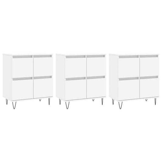 vidaXL Sideboards 3 pcs White Engineered Wood