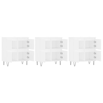 vidaXL Sideboards 3 pcs White Engineered Wood