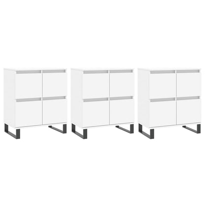 vidaXL Sideboards 3 pcs White Engineered Wood