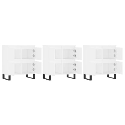 vidaXL Sideboards 3 pcs White Engineered Wood