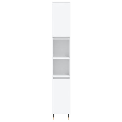 vidaXL 3 Piece Bathroom Furniture Set White Engineered Wood