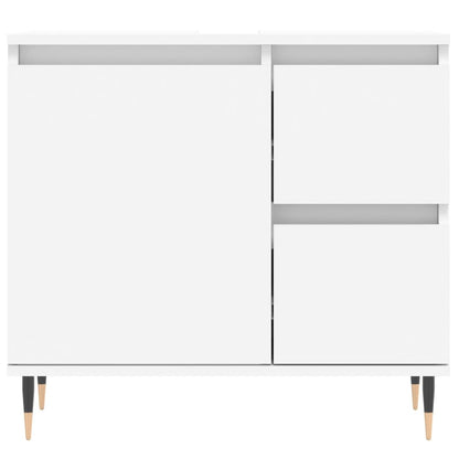 vidaXL 3 Piece Bathroom Furniture Set White Engineered Wood