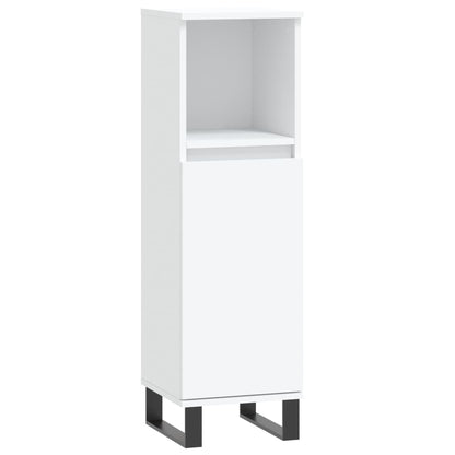 vidaXL 3 Piece Bathroom Furniture Set White Engineered Wood