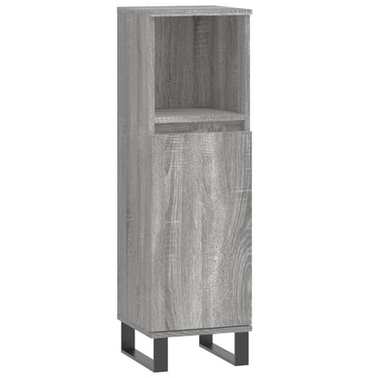 vidaXL 3 Piece Bathroom Furniture Set Grey Sonoma Engineered Wood