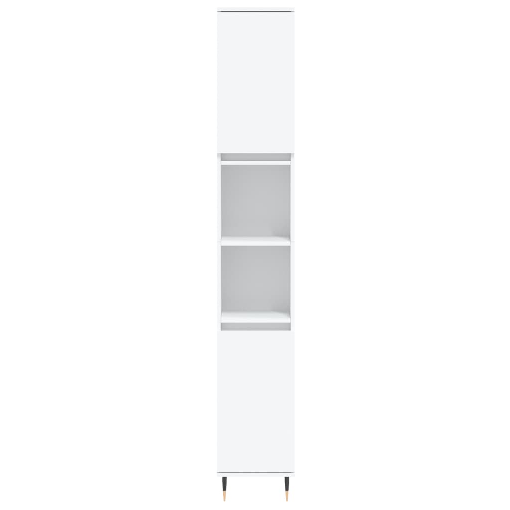 vidaXL 3 Piece Bathroom Furniture Set White Engineered Wood