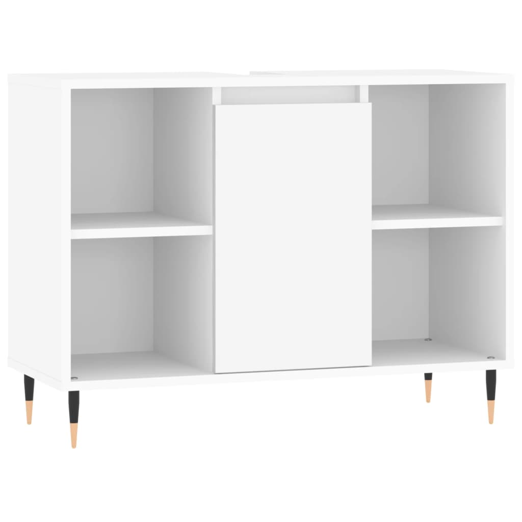 vidaXL 3 Piece Bathroom Furniture Set White Engineered Wood