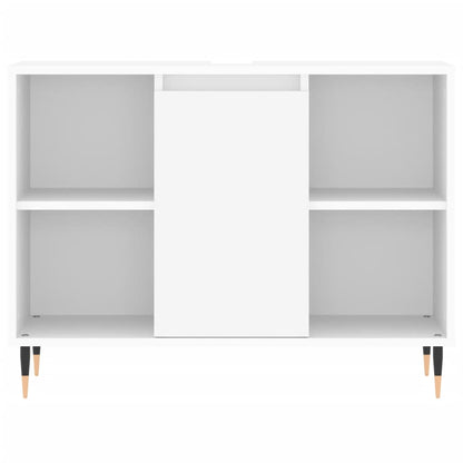 vidaXL 3 Piece Bathroom Furniture Set White Engineered Wood