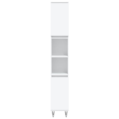 vidaXL 3 Piece Bathroom Furniture Set White Engineered Wood