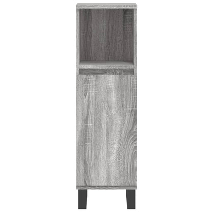 vidaXL 3 Piece Bathroom Furniture Set Grey Sonoma Engineered Wood