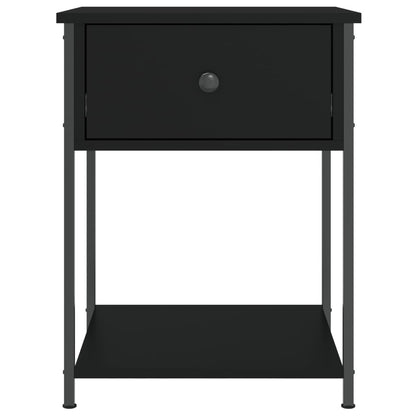 vidaXL Bedside Tables 2 pcs Black 44x45x58 cm Engineered Wood