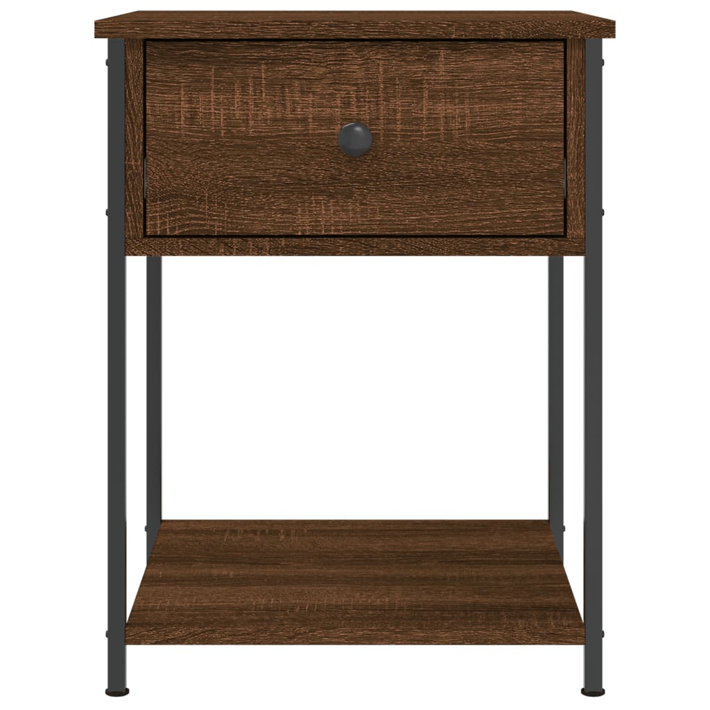vidaXL Bedside Table Brown Oak 44x45x58 cm Engineered Wood