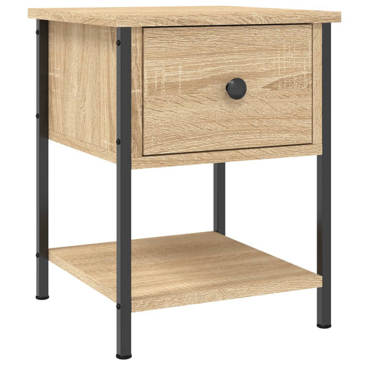 vidaXL Bedside Table Sonoma Oak 34x35,5x45 cm Engineered Wood