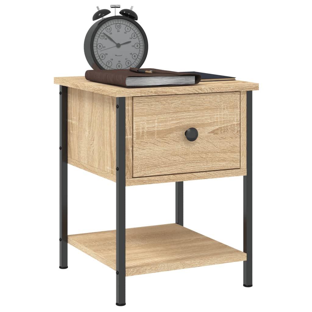 vidaXL Bedside Table Sonoma Oak 34x35,5x45 cm Engineered Wood