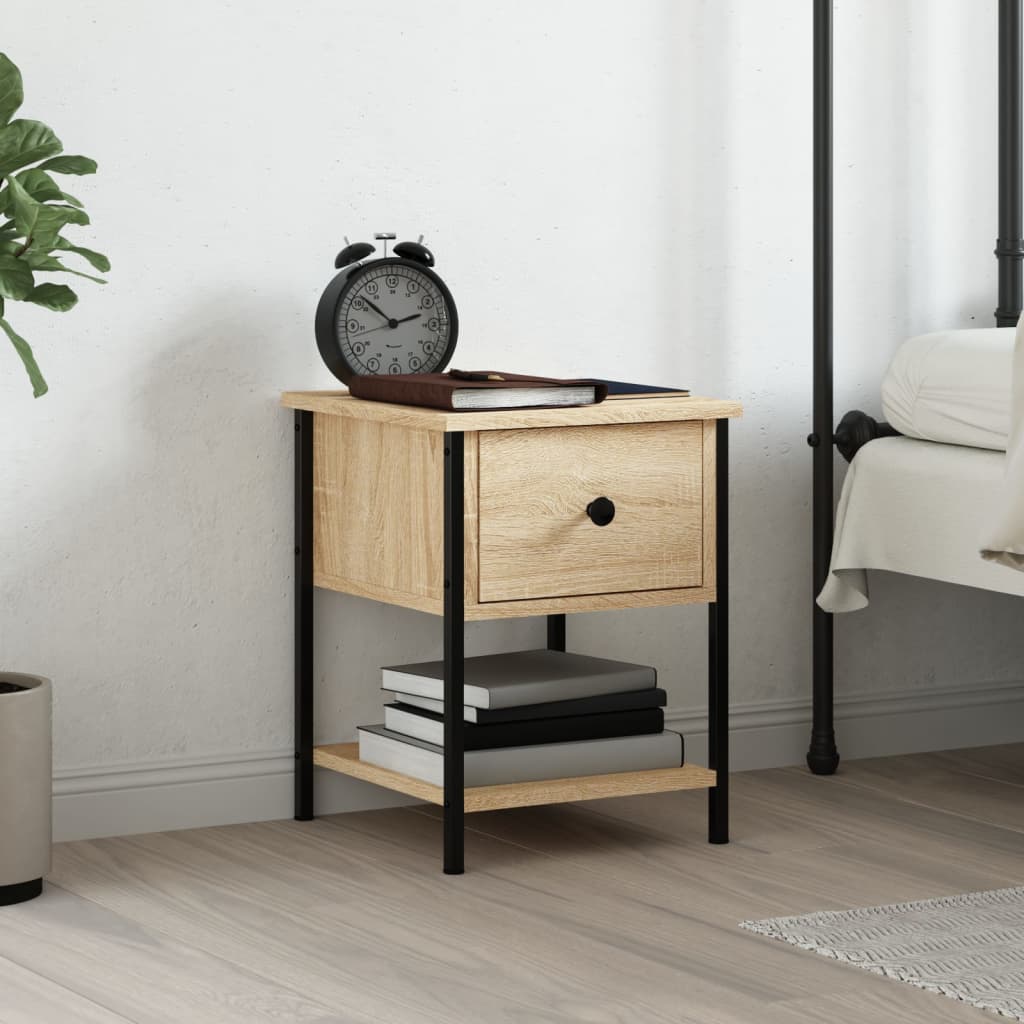 vidaXL Bedside Table Sonoma Oak 34x35,5x45 cm Engineered Wood