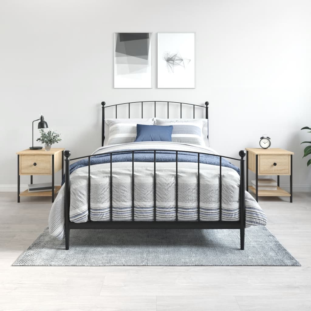 vidaXL Bedside Tables 2 pcs Sonoma Oak 34x35.5x45 cm Engineered Wood