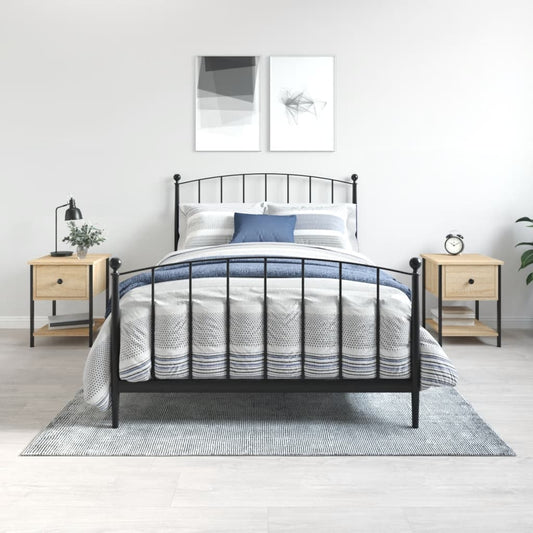 vidaXL Bedside Tables 2 pcs Sonoma Oak 34x35.5x45 cm Engineered Wood